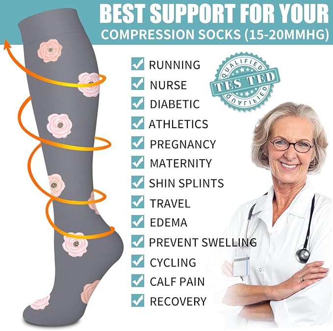 Compression Socks for Women & Men – Graduated Support for Running & Sports