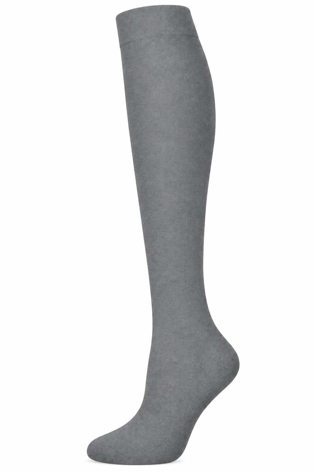 Grey knee-high copper compression sock