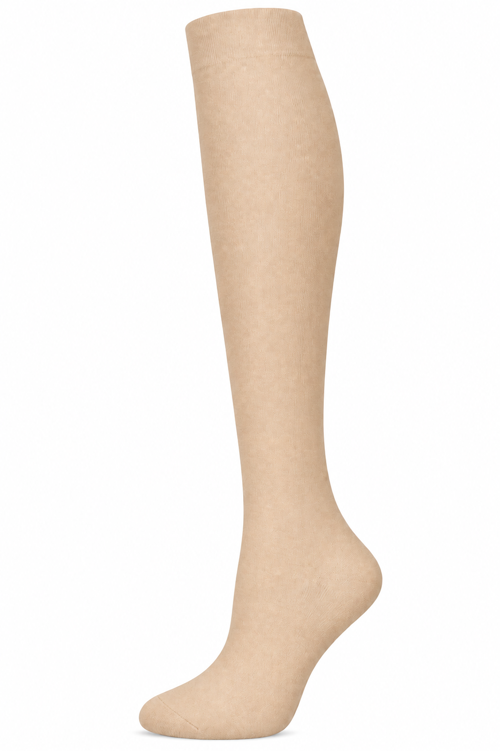 Nude knee-high copper compression sock